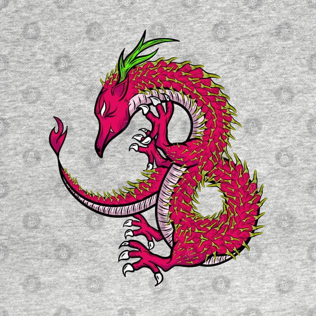 Cute Cartoon Dragon Fruit Chinese Dragon by Gold Wings Tees